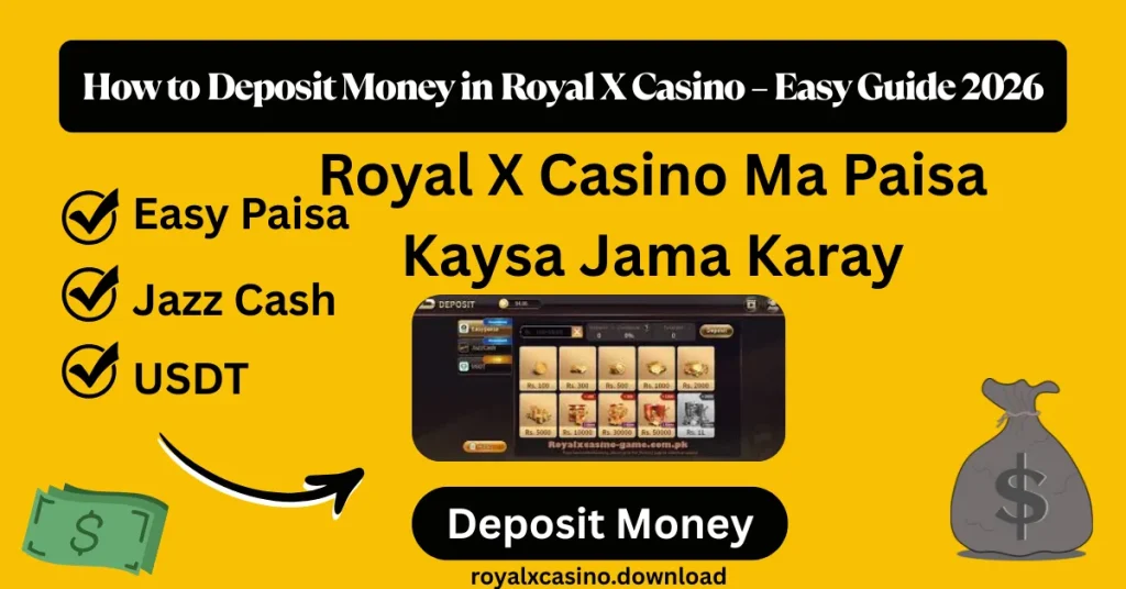 Deposit Money in Royal X Casino